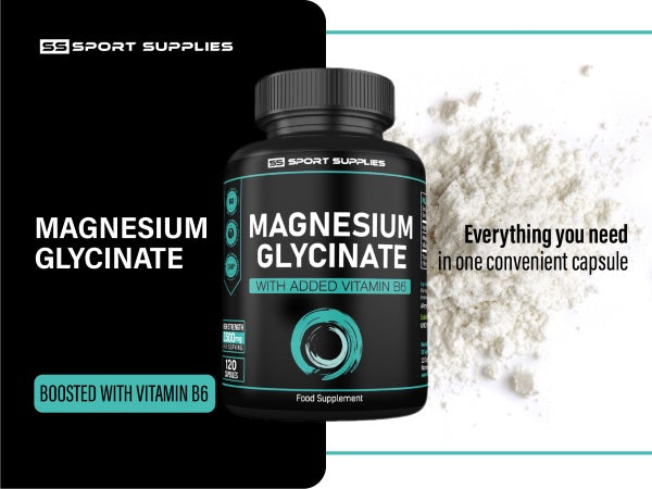 Magnesium Glycinate Supplements - 120 High Strength Capsules - 1500mg