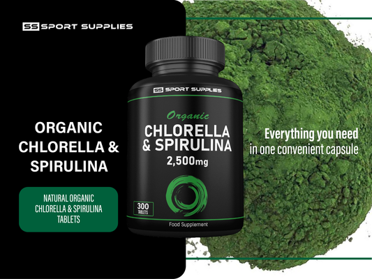 High Strength Organic Chlorella and Spirulina Tablets- 2500mg