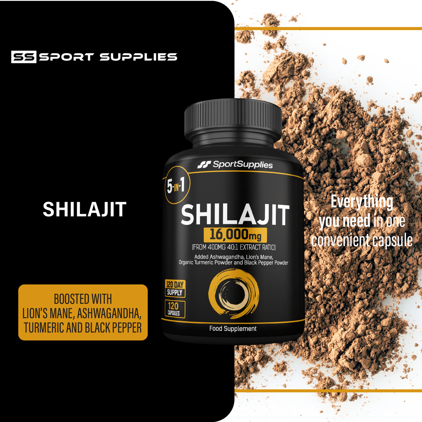 High Strength Pure Himalayan Shilajit Extract 16,000mg