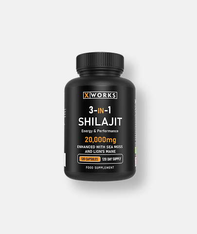 Shilajit Seamoss and Lions Mane Capsules - 20,000mg - 3 in 1 Capsules