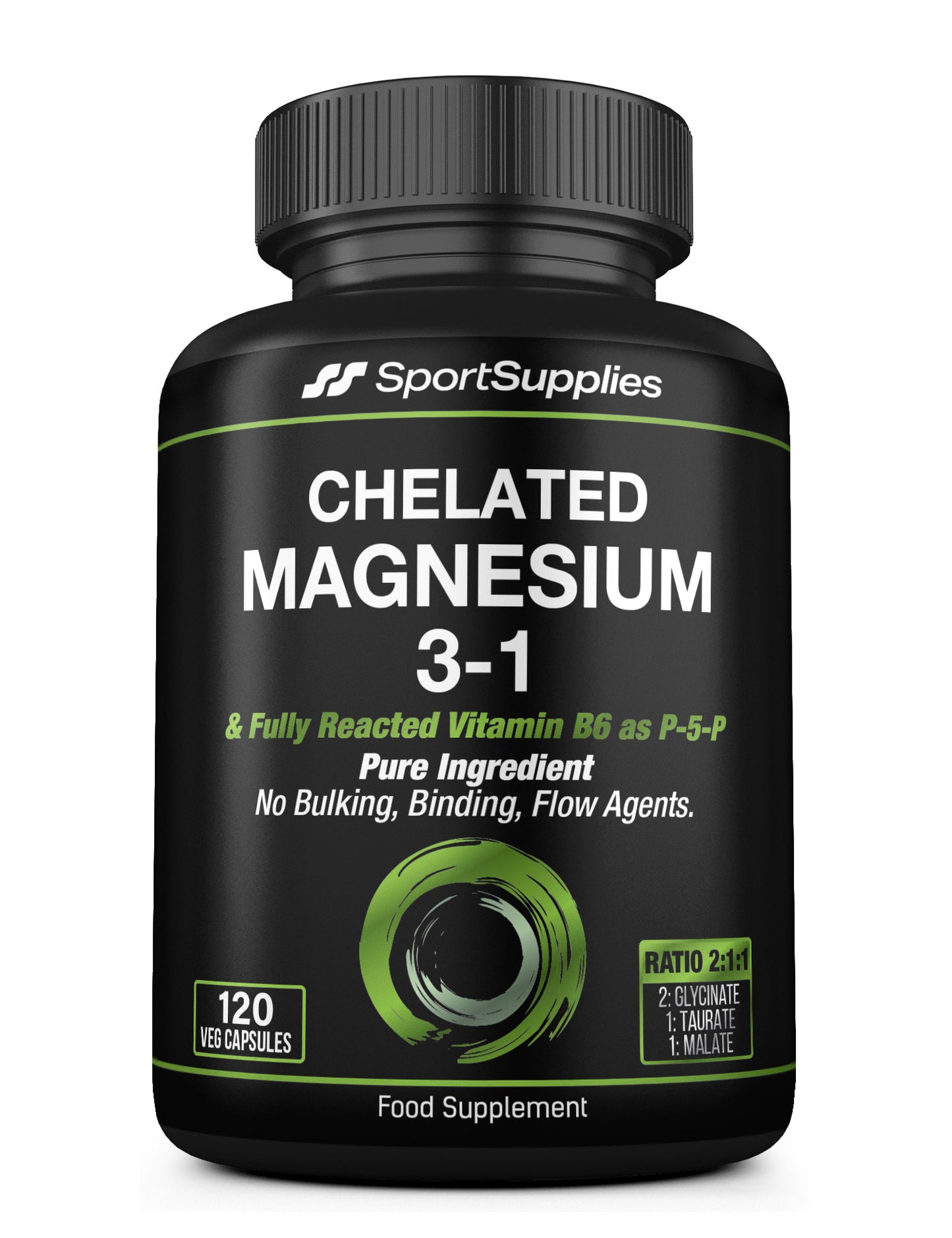 Chelated Magnesium 3 in 1  Complex + Fully Reacted Vitamin B6  as P-5-P