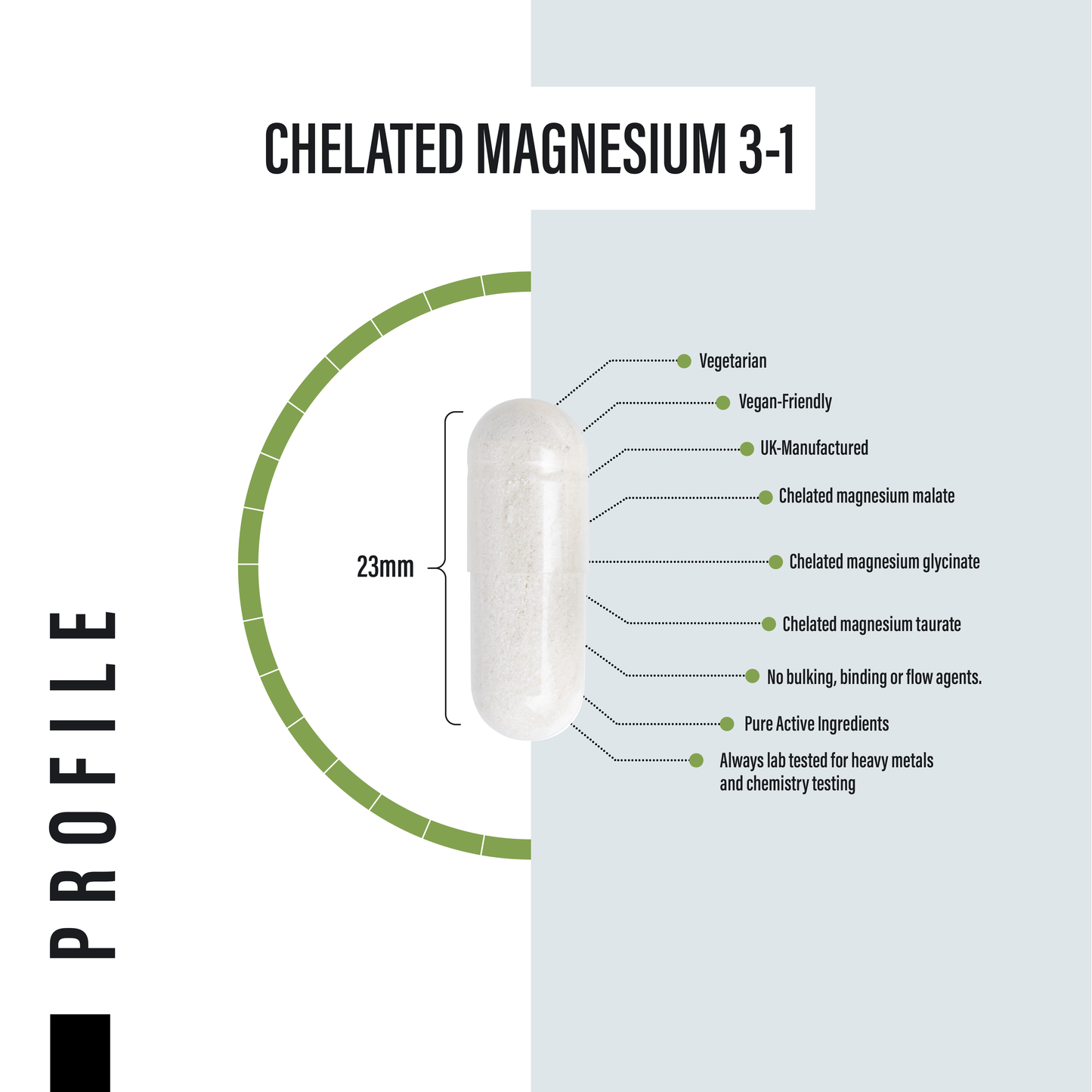 Chelated Magnesium 3 in 1  Complex + Fully Reacted Vitamin B6  as P-5-P