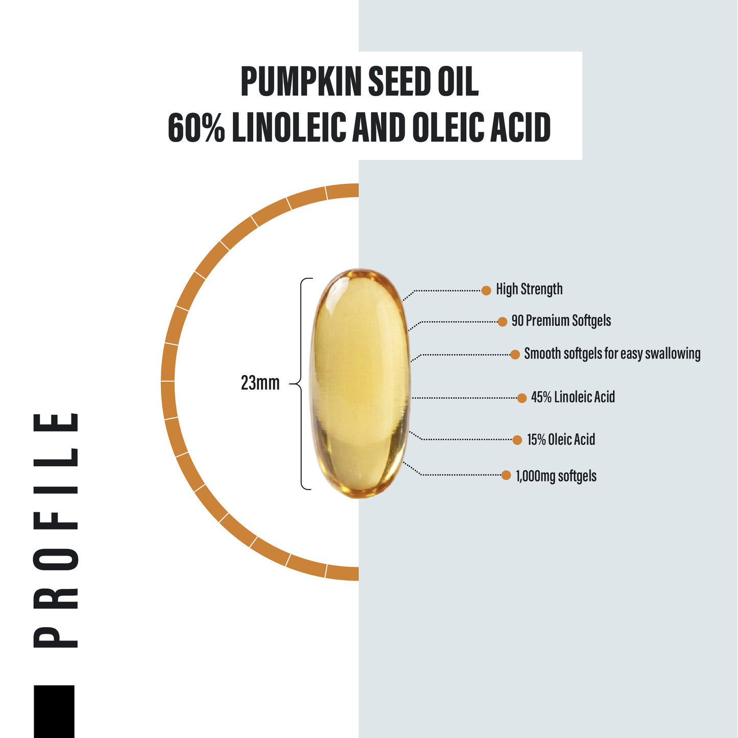 High Strength Pumpkin Seed Oil - 3,000mg per serving