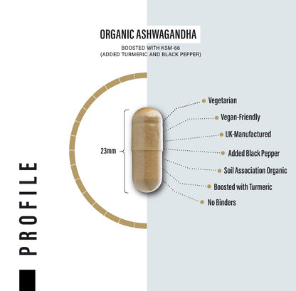 Organic Ashwagandha with KSM-66, Turmeric and Black Pepper