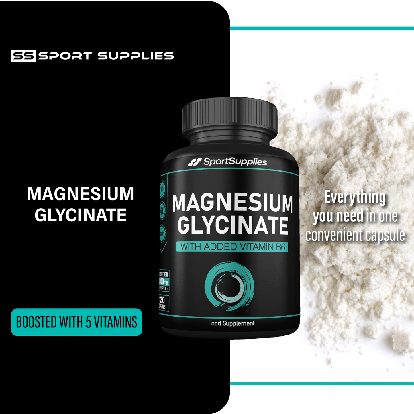High Strength Magnesium Glycinate Capsules - 1500mg per serving