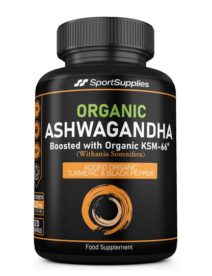 High Strength Organic Ashwagandha Capsules - 2400mg per serving