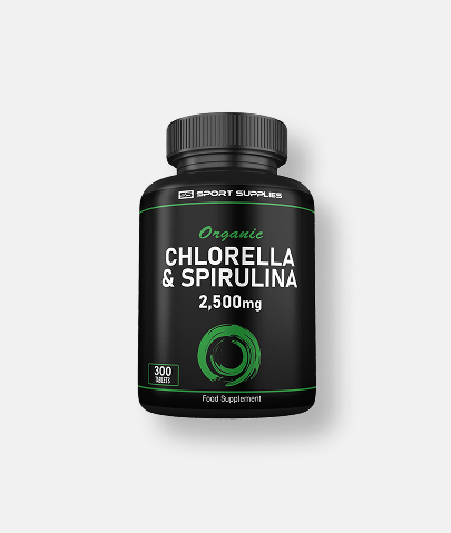 High Strength Organic Chlorella and Spirulina Tablets- 2500mg