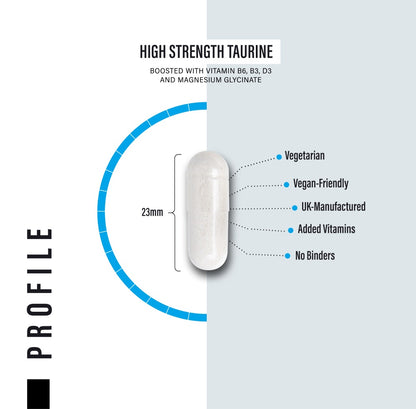 High Strength Clean Taurine Supplement - 1500mg per serving