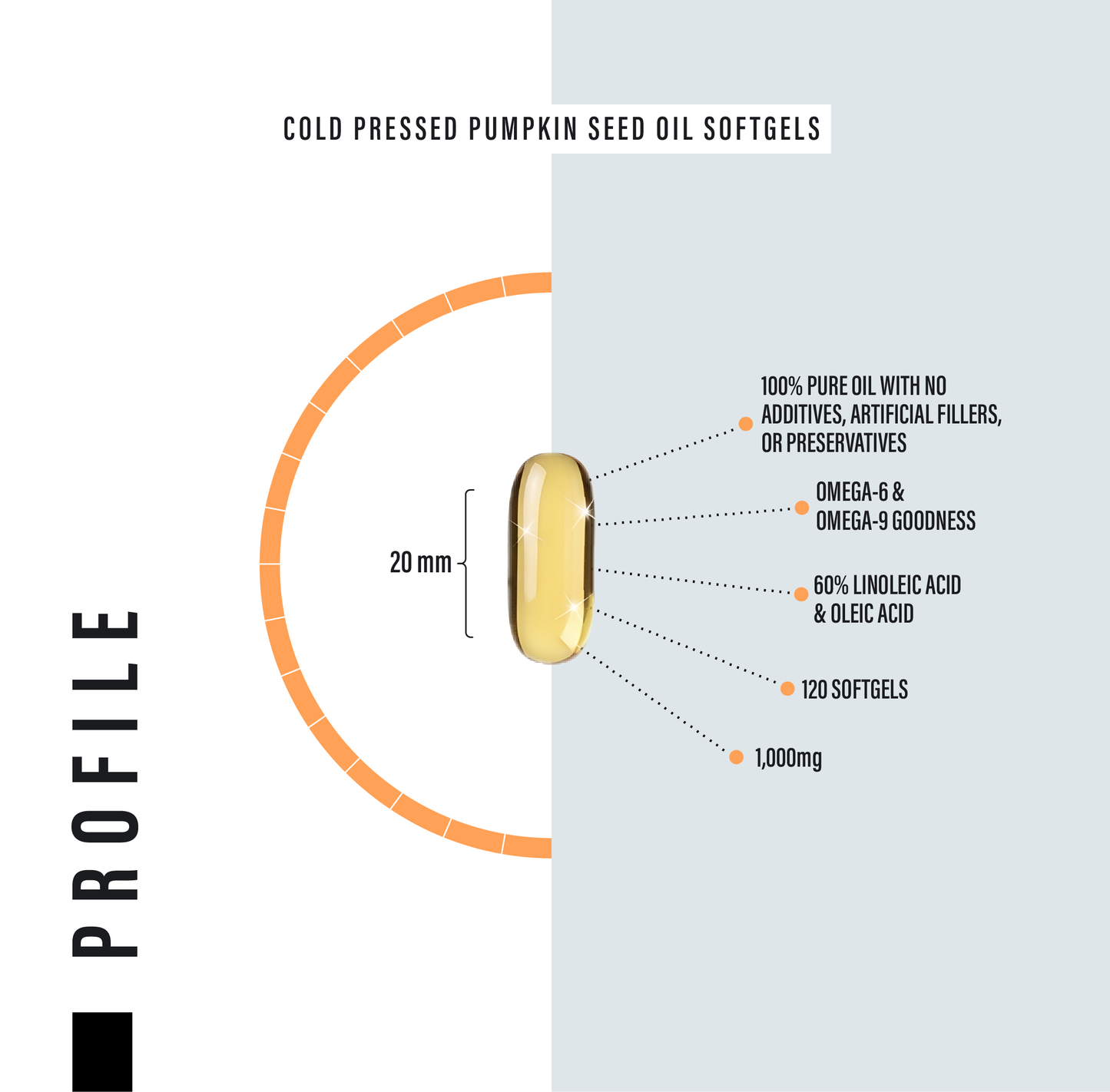 High Strength Pumpkin Seed Oil - 3,000mg per serving