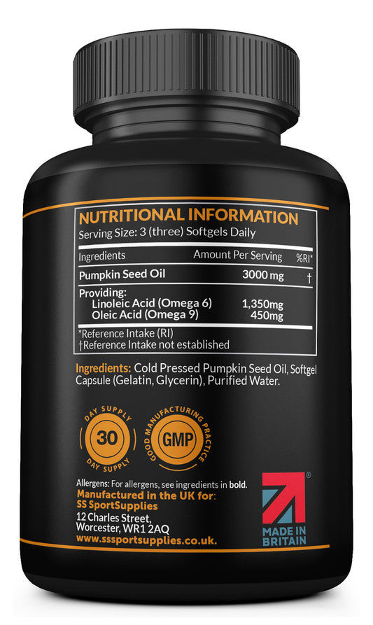 High Strength Pumpkin Seed Oil - 3,000mg per serving