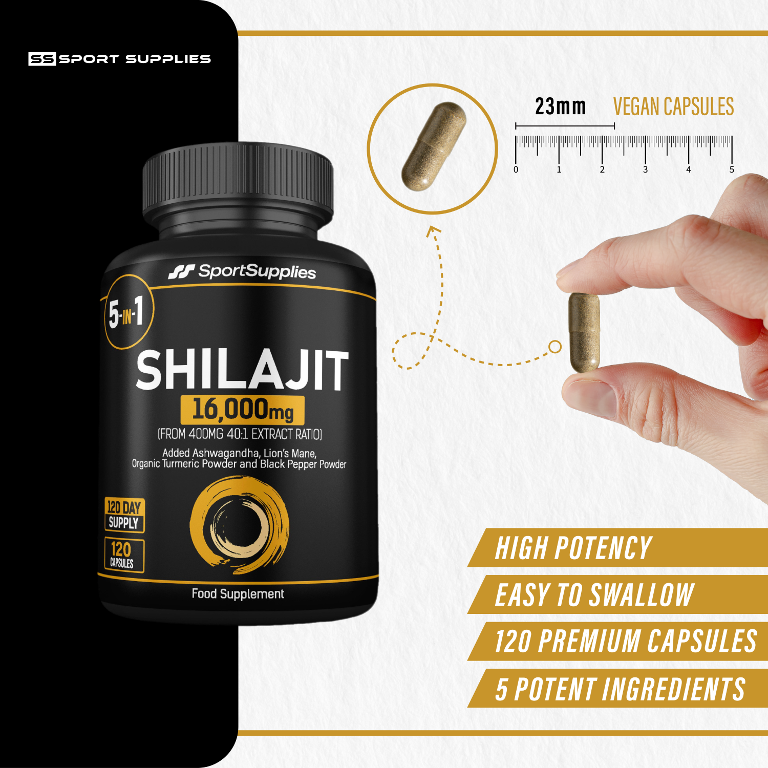 High Strength Pure Himalayan Shilajit Extract 16,000mg
