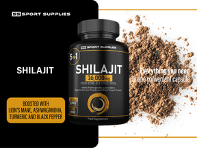 Pure Shilajit Capsules 16,000mg -120 Days Supply - 60% Fulvic Acid (from 400mg 40:1 extract ratio) - Added Ashwagandha, Turmeric, Lions Mane and Black Pepper - High Strength Himilayan Shalajit Resin