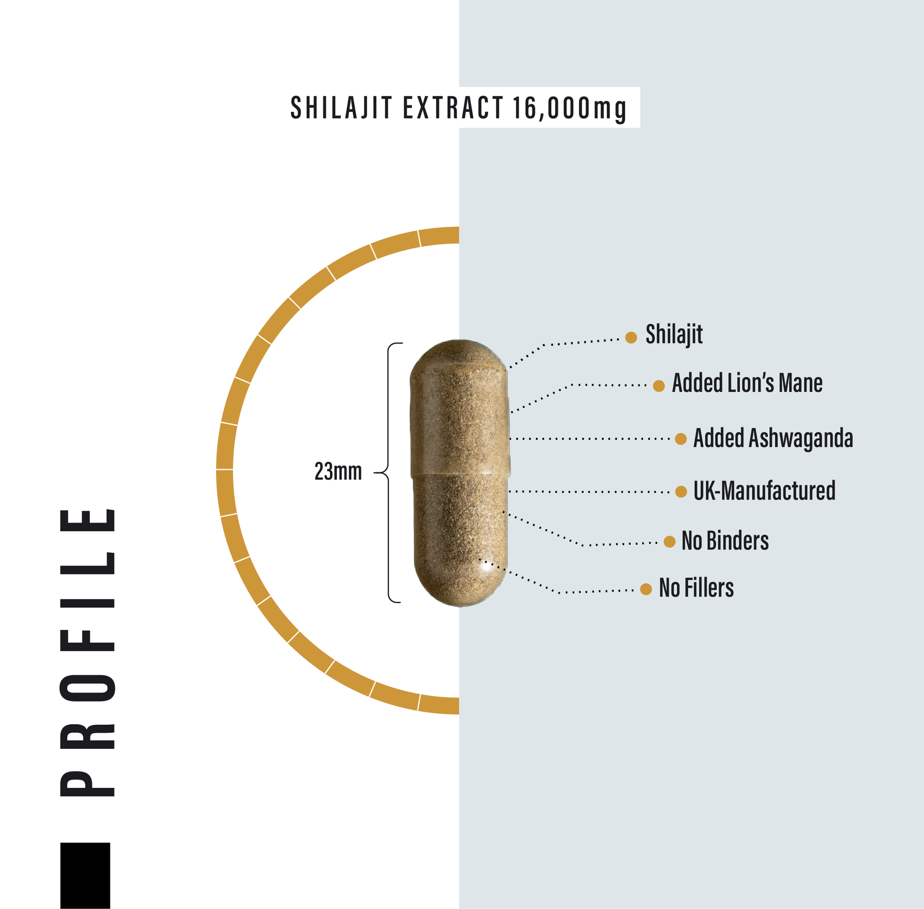 Pure Shilajit Capsules 16,000mg -120 Days Supply - 60% Fulvic Acid (from 400mg 40:1 extract ratio) - Added Ashwagandha, Turmeric, Lions Mane and Black Pepper - High Strength Himilayan Shalajit Resin