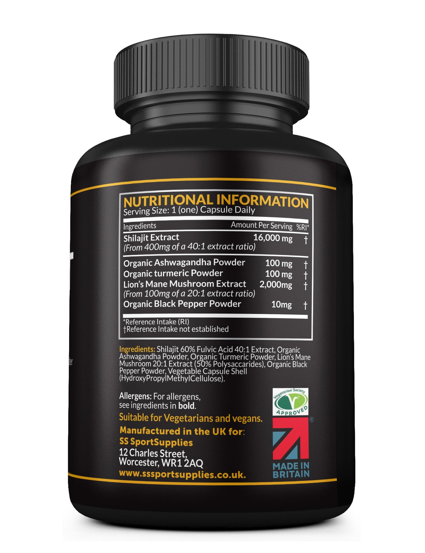 High Strength Pure Himalayan Shilajit Extract 16,000mg