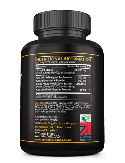 High Strength Pure Himalayan Shilajit Extract 16,000mg