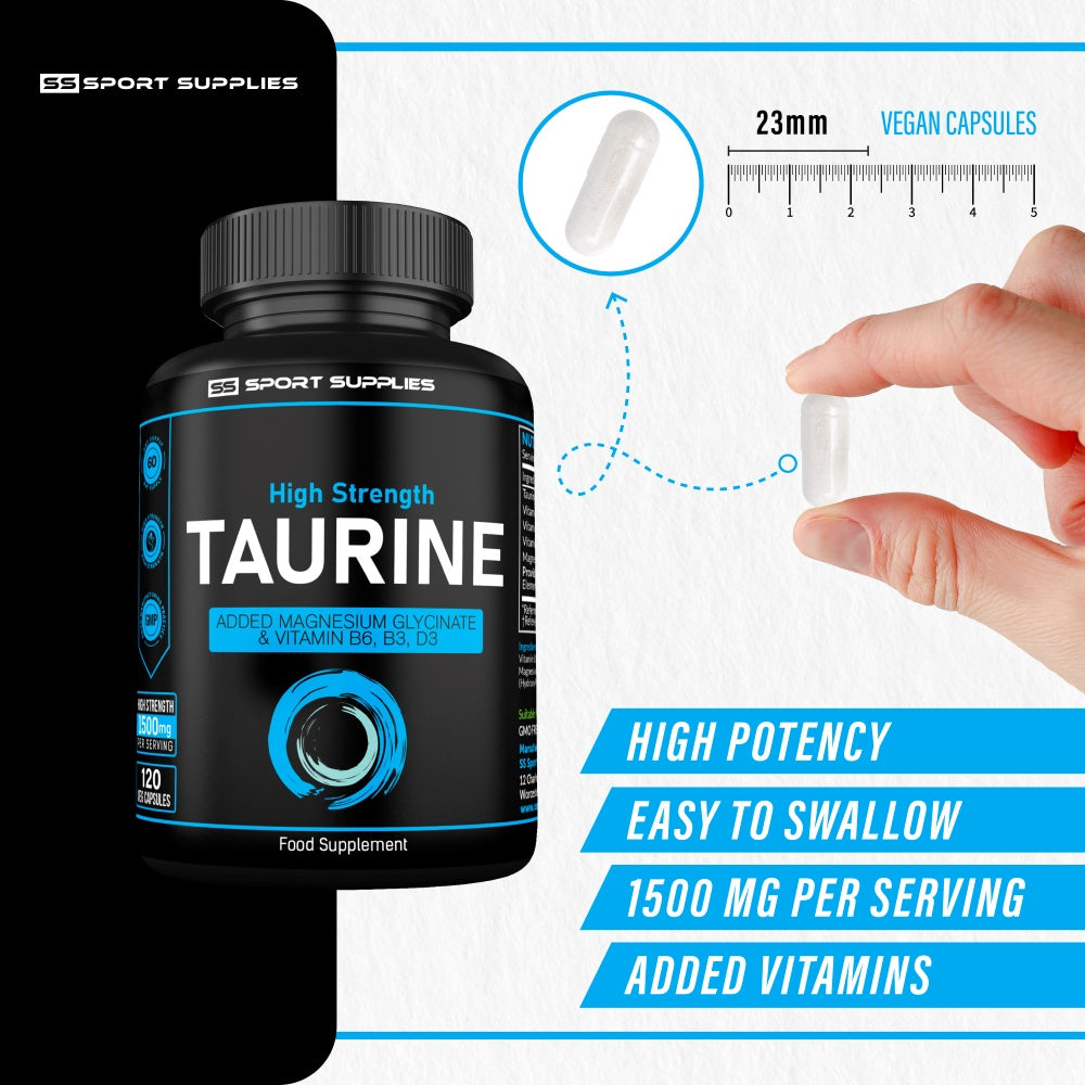 High Strength Clean Taurine Supplement - 1500mg per serving