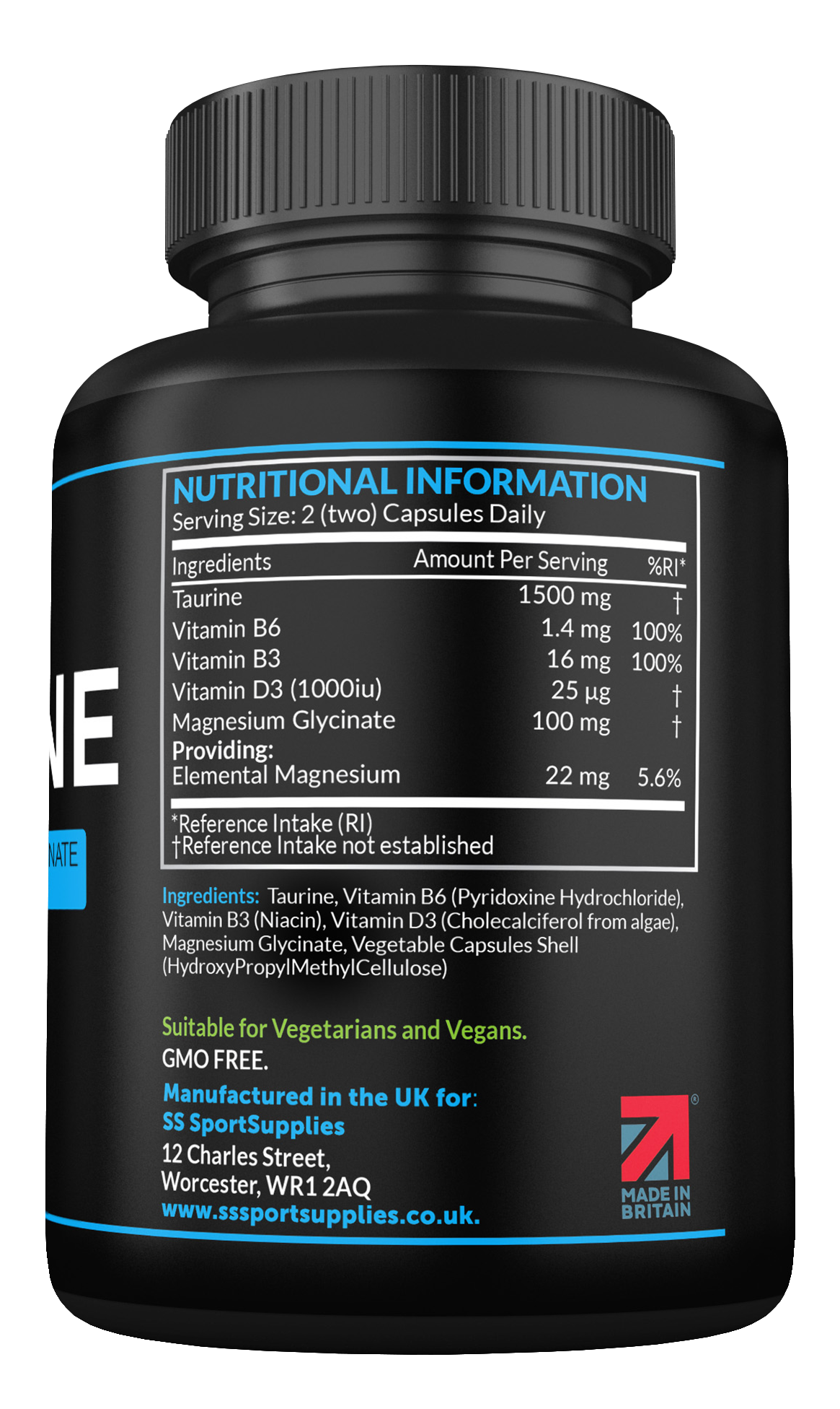 High Strength Clean Taurine Supplement - 1500mg per serving