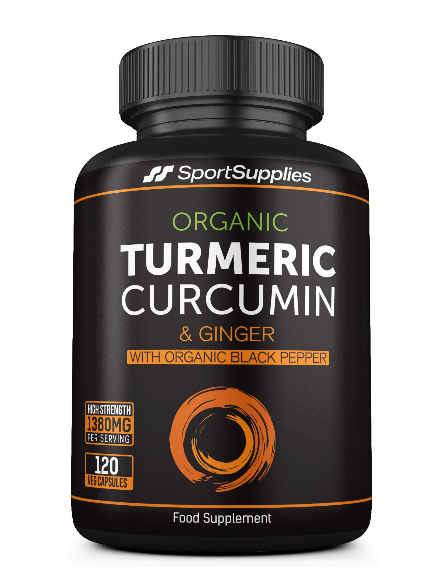 High Strength Organic Turmeric Capsules - 1380mg per serving