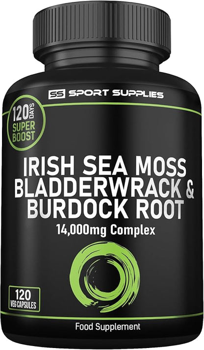 High Strength Irish Sea Moss Complex +  Bladderwrack & Burdock Root Extracts