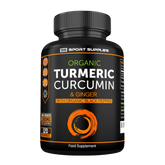 Organic Turmeric Capsules with Ginger and Black pepper - 120 Capsules