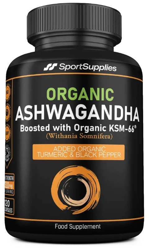 High Strength Organic Ashwagandha Capsules - 2400mg per serving