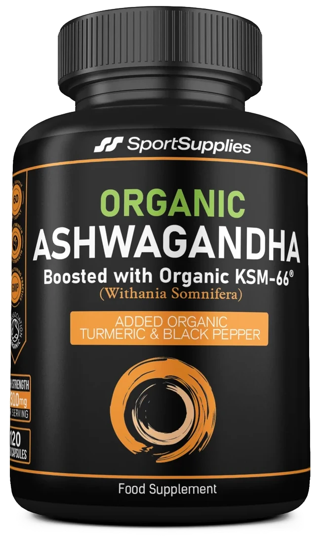 High Strength Organic Ashwagandha Capsules - 2400mg per serving