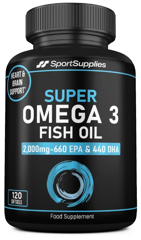 Super Strength  Omega-3 Fish Oil Capsules - 2,000mg Daily Serving
